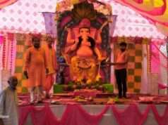 गणपति बप्पा मोरया, अगले बरस तू जल्दी आना के उद्घोष से गुंजायमान हुआ तेजपुर गांव