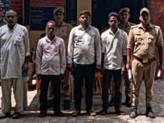 चार वांक्षित अपराधियों को पुलिस ने भेजा जेल ।