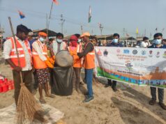 संगम नोज पर स्वच्छता अभियान का हुआ आयोजन